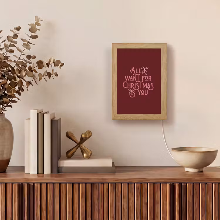 Gepersonaliseerd Lightbox - Tekst - Kerst - Rood - Roze — 4