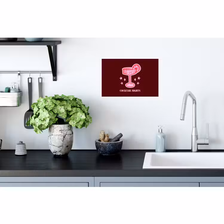 Muursticker - Cocktail - Kerst - Burgundy - Roze — 2