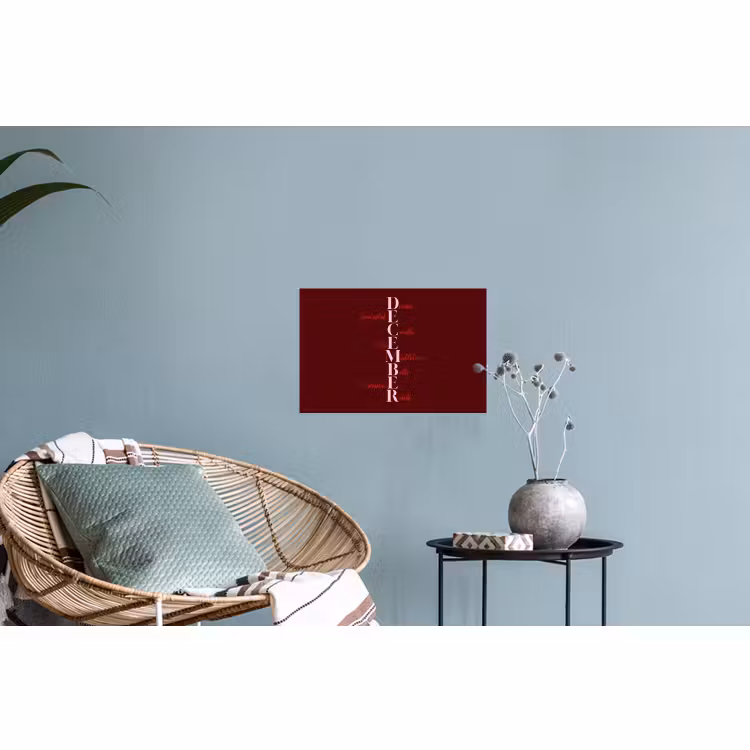 Muursticker - December - Tekst - Kerst - Burgundy — 4