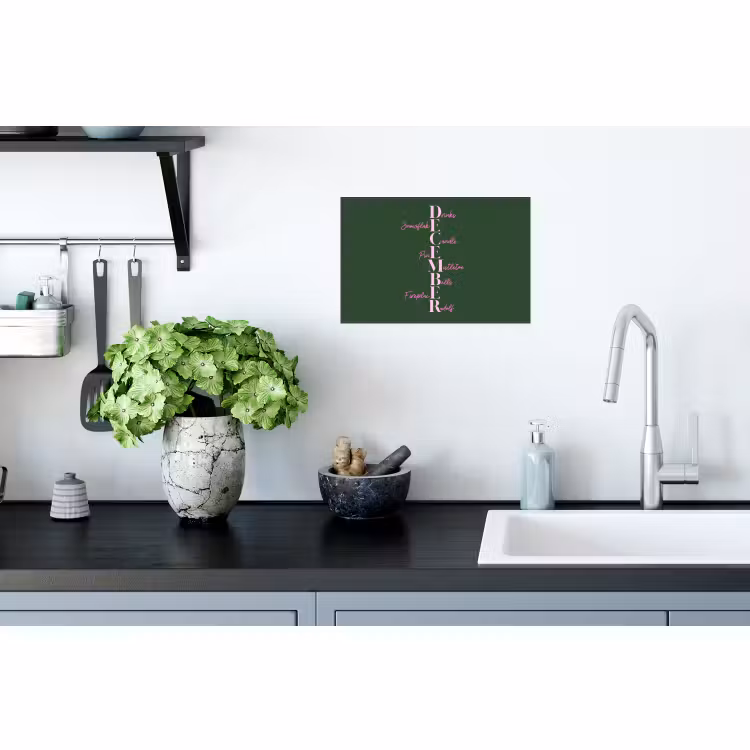 Muursticker - December - Tekst - Kerst - Groen — 2