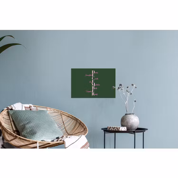 Muursticker - December - Tekst - Kerst - Groen — 4