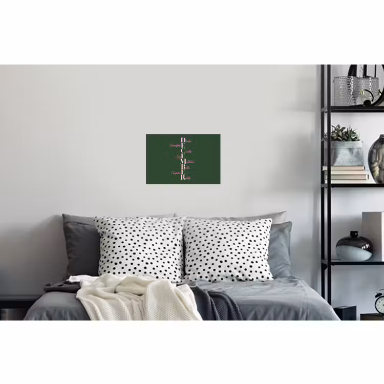 Muursticker - December - Tekst - Kerst - Groen — 5