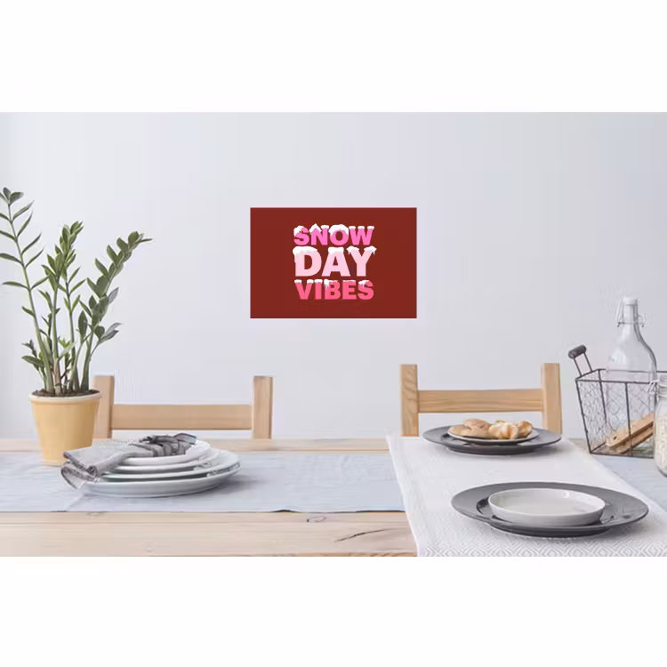 Muursticker - Kerst - Tekst - Sneeuw - Rood - Roze — 3