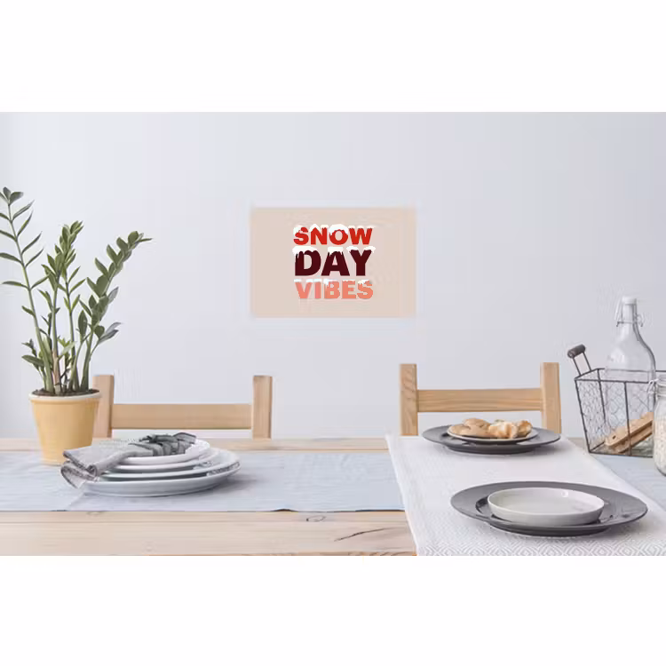 Muursticker - Sneeuw - Kerst - Tekst - Rood — 3