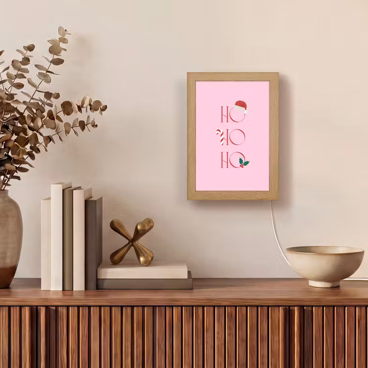 Gepersonaliseerd Lightbox - Kerst - Tekst - Roze - Illustratie — 4