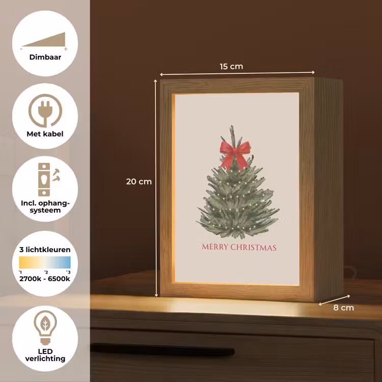 Gepersonaliseerd Lightbox - Tekst - Kerst - Kerstboom — 7