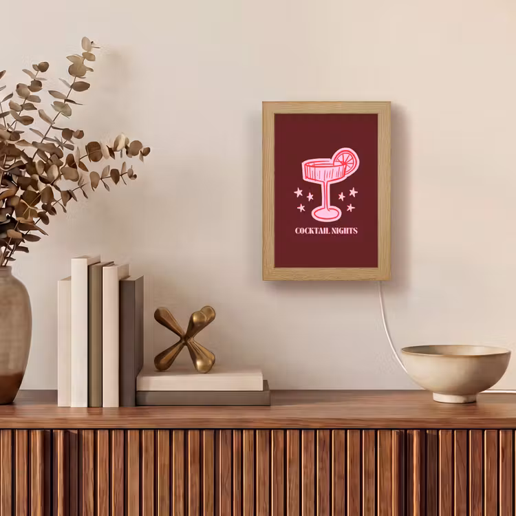 Gepersonaliseerd Lightbox - Cocktail - Kerst - Burgundy - Roze — 4
