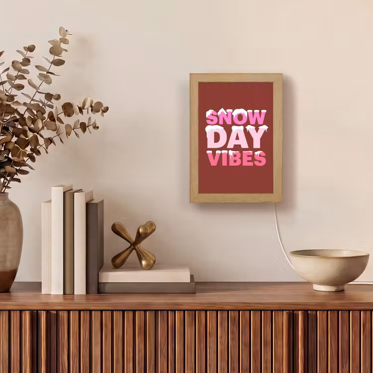 Gepersonaliseerd Lightbox - Kerst - Tekst - Sneeuw - Rood - Roze — 4