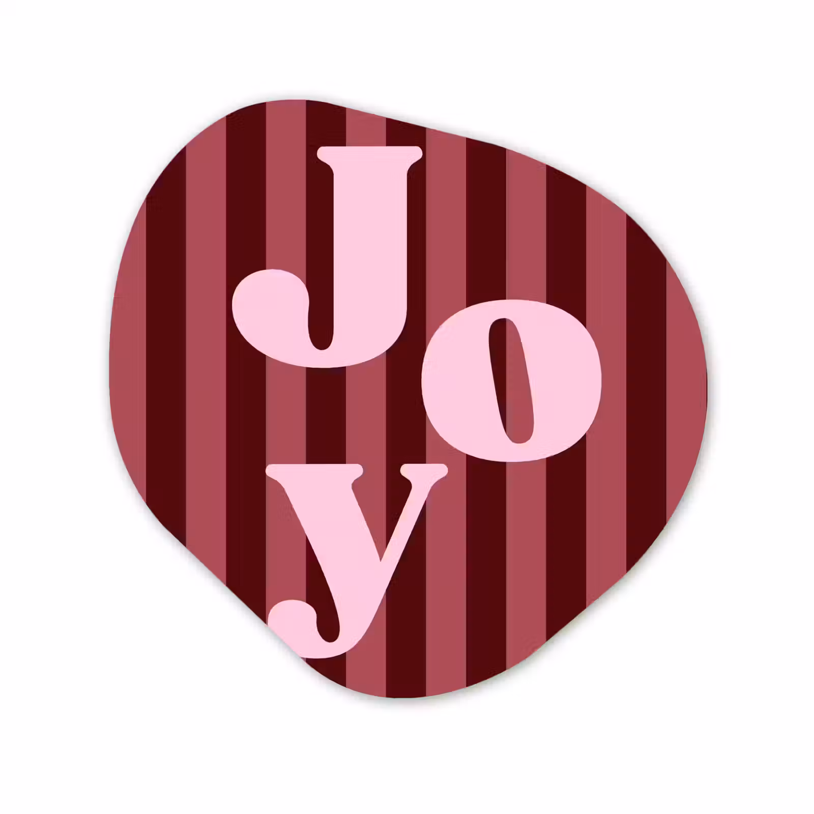Organisch schilderij aluminium - Joy - Kerst - Tekst - Roze — 1