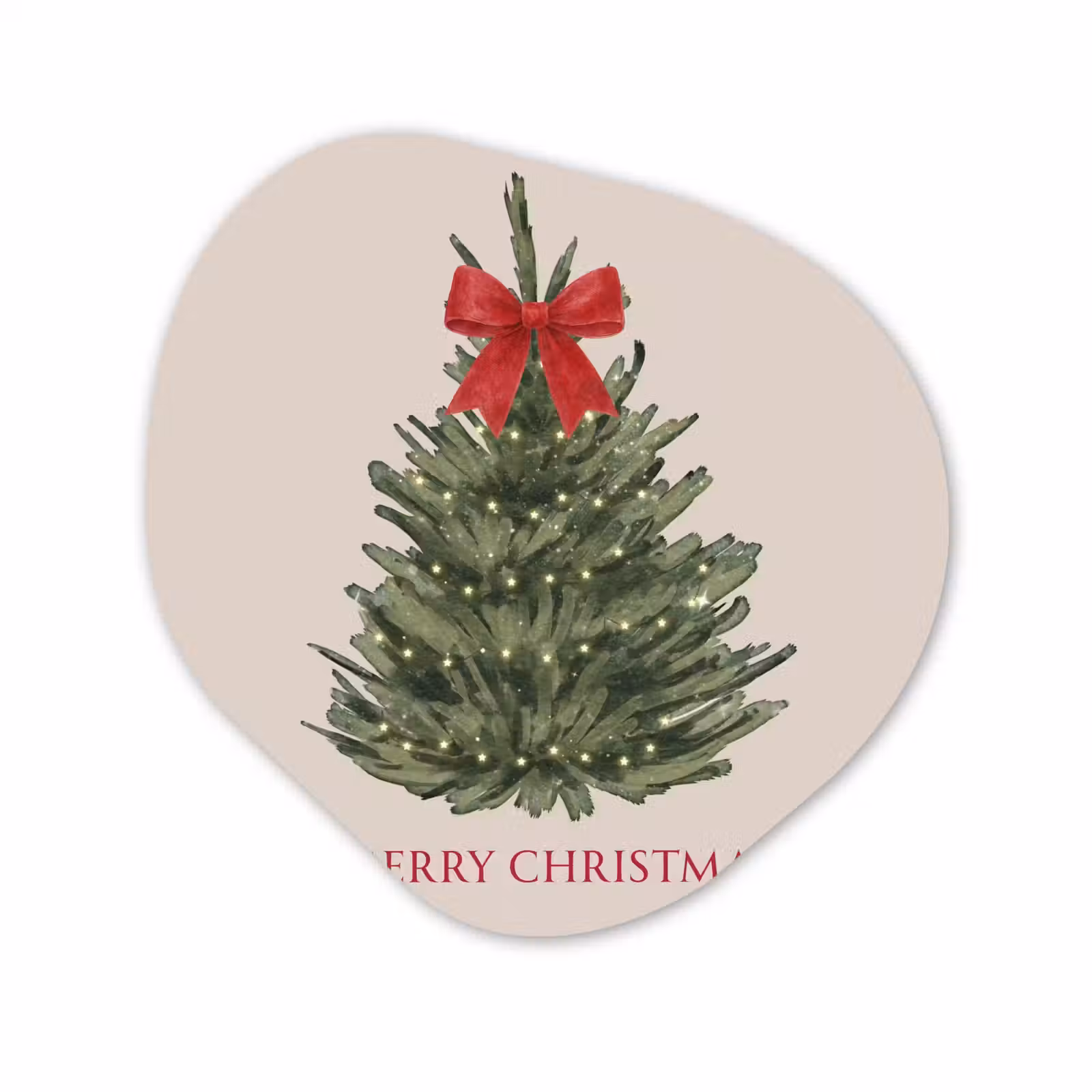 Organisch schilderij aluminium - Tekst - Kerst - Kerstboom — 1