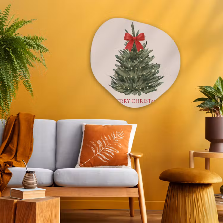 Organisch schilderij aluminium - Tekst - Kerst - Kerstboom — 3