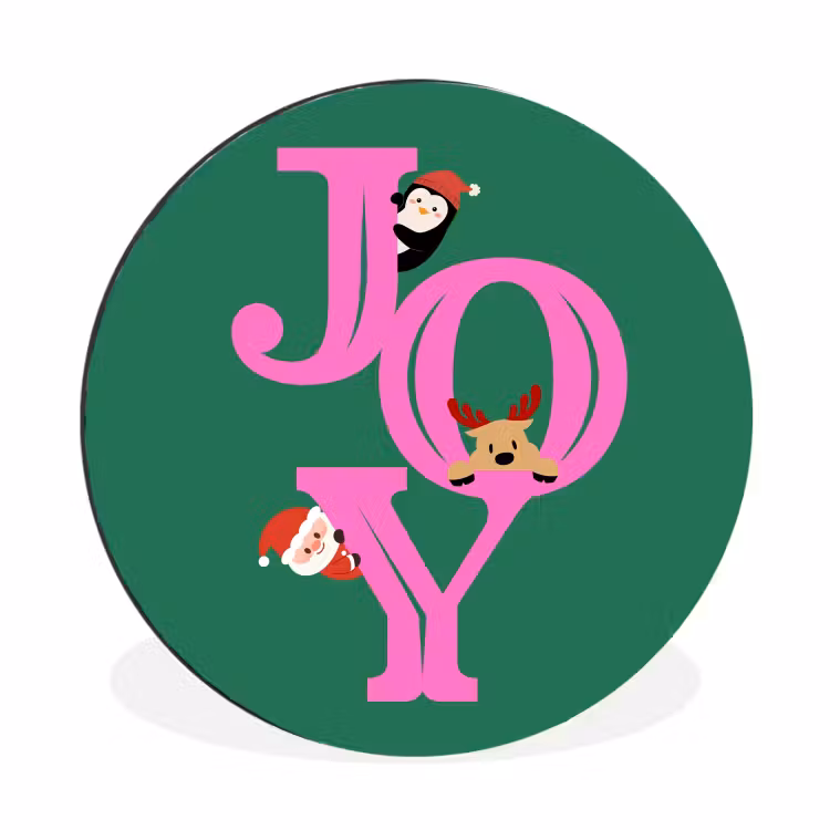 Joy - Kerst - Animatie - Roze - Groen — 1