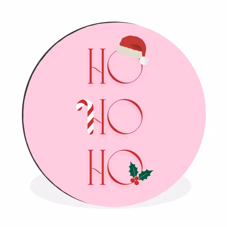 Kerst - Tekst - Roze - Illustratie — 1