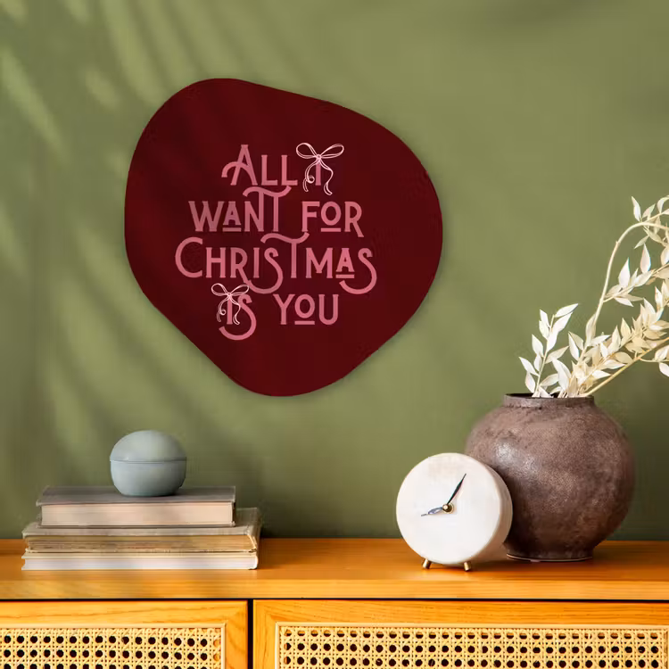 Organisch schilderij forex - Tekst - Kerst - Rood - Roze — 2