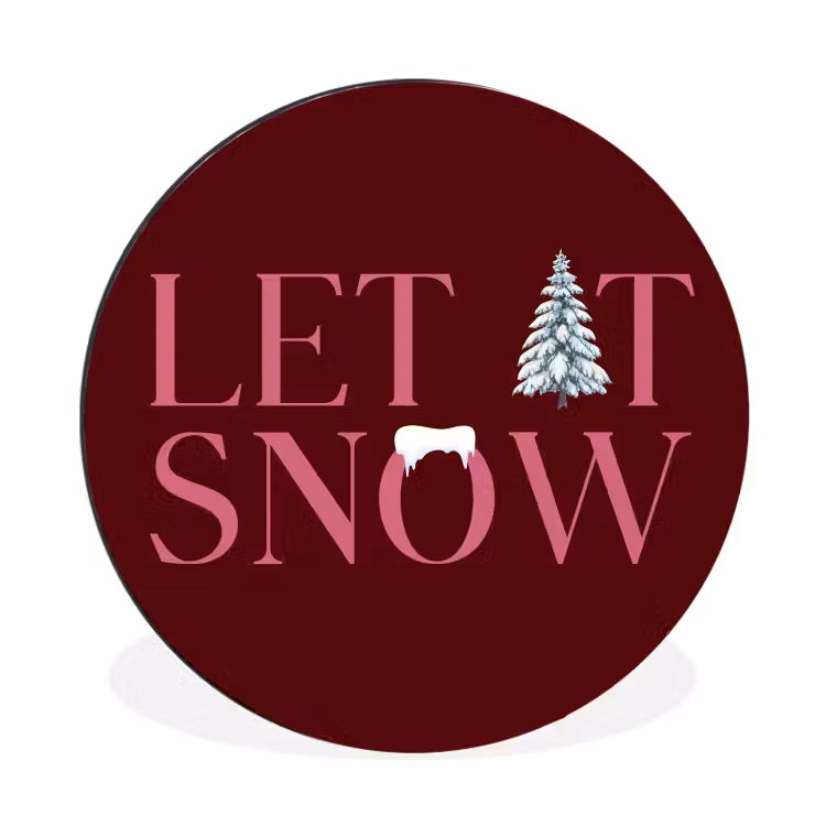 Tekst - Kerst - Sneeuw - Roze — 1