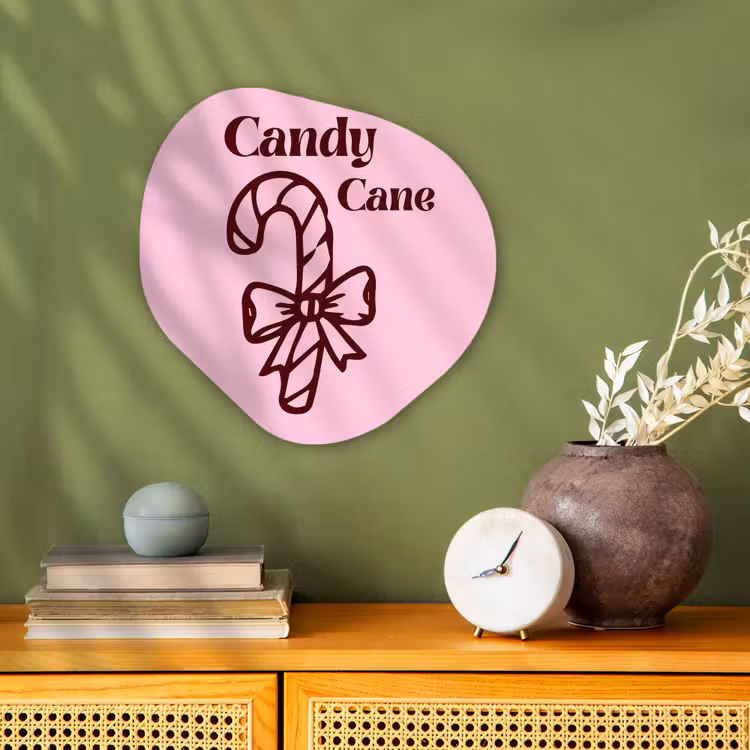 Organisch schilderij forex - Kerst - Snoep - Tekst - Bruin - Roze — 2