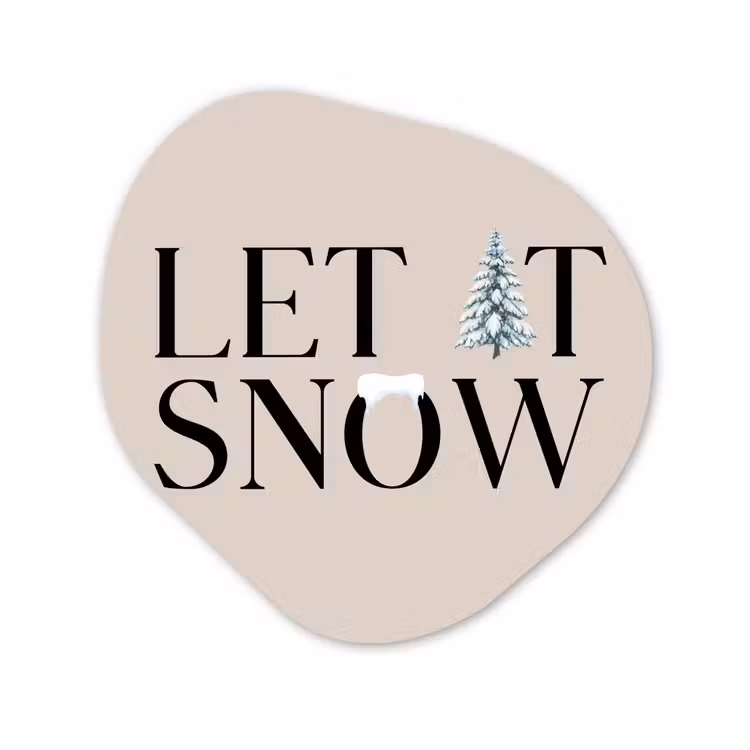Organisch schilderij forex - Tekst - Kerst - Sneeuw — 1