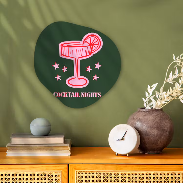 Organisch schilderij forex - Cocktail - Kerst - Roze - Groen — 2
