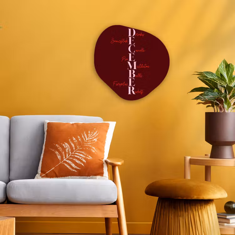 Organisch schilderij forex - December - Tekst - Kerst - Burgundy — 3