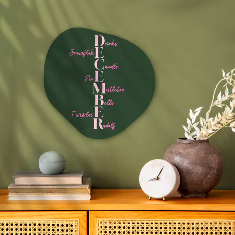 Organisch schilderij forex - December - Tekst - Kerst - Groen — 2