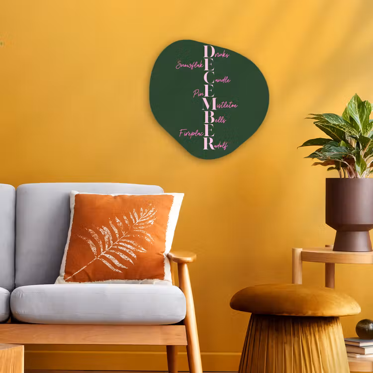 Organisch schilderij forex - December - Tekst - Kerst - Groen — 3
