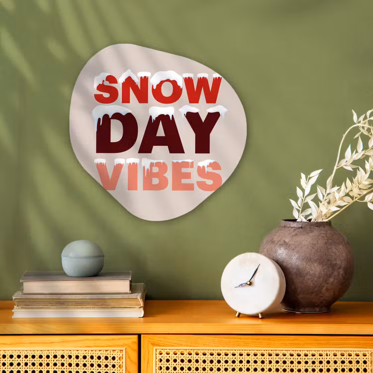 Organisch schilderij forex - Sneeuw - Kerst - Tekst - Rood — 2
