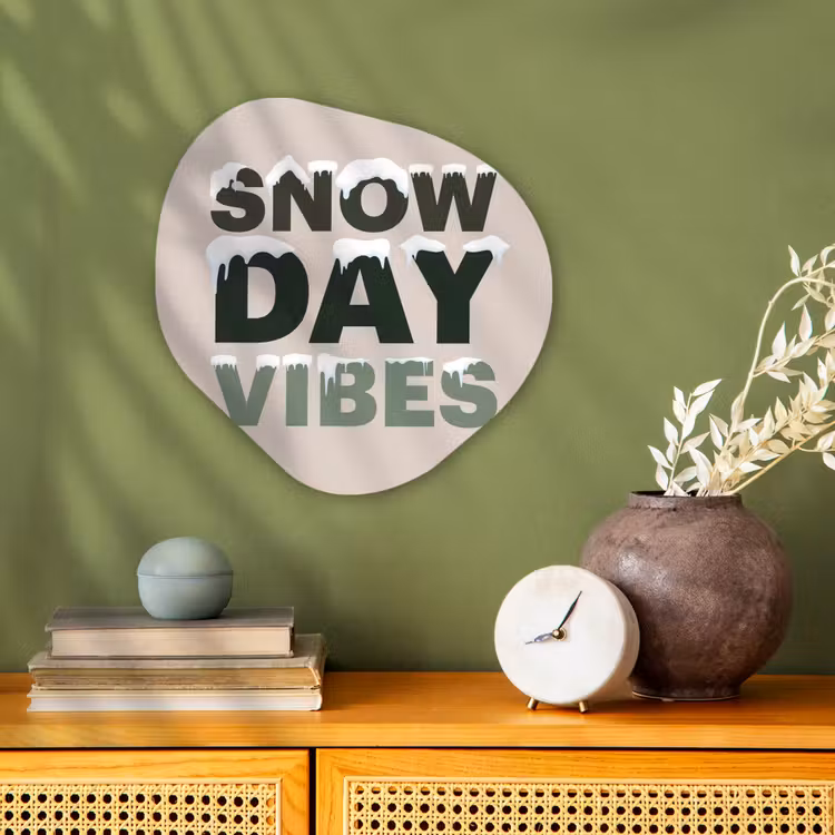 Organisch schilderij forex - Sneeuw - Tekst - Kerst - Beige — 2