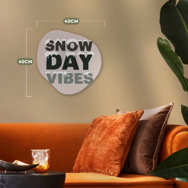 Organisch schilderij forex - Sneeuw - Tekst - Kerst - Beige — 4