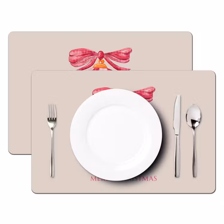 Placemat - 6 stuks - Kerst - Kerstbal - Tekst — 2