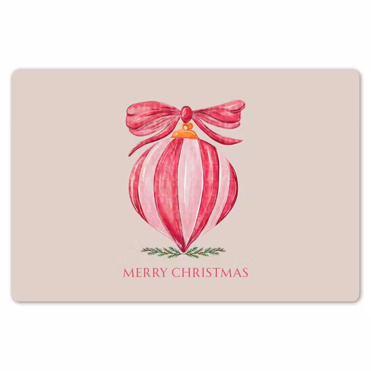 Placemat - 6 stuks - Kerst - Kerstbal - Tekst — 7