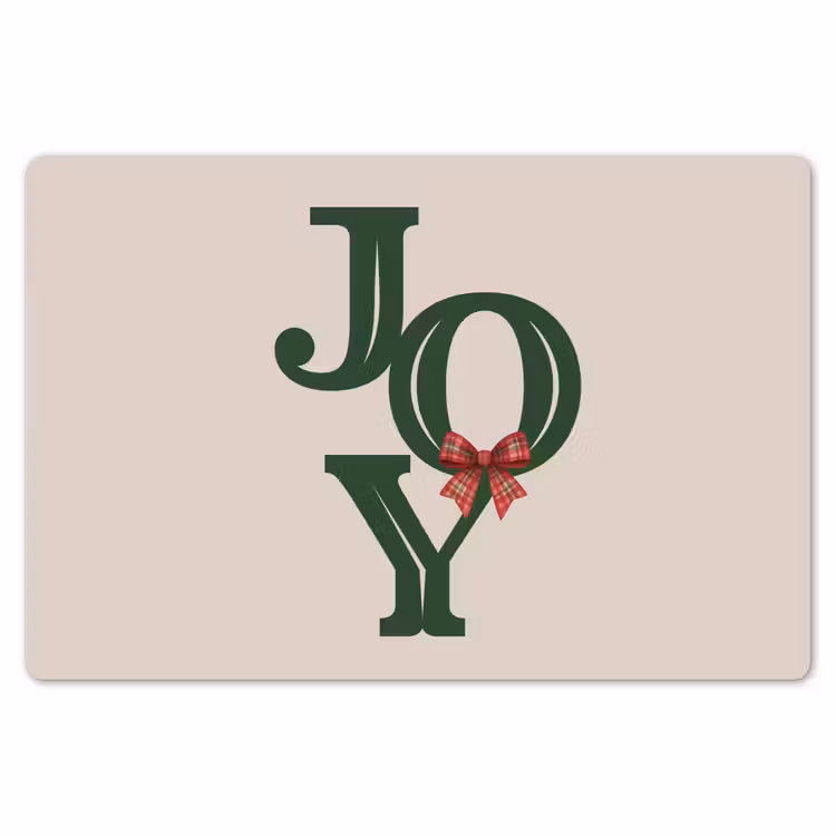 Placemat - 6 stuks - Tekst - Kerst - Groen — 6