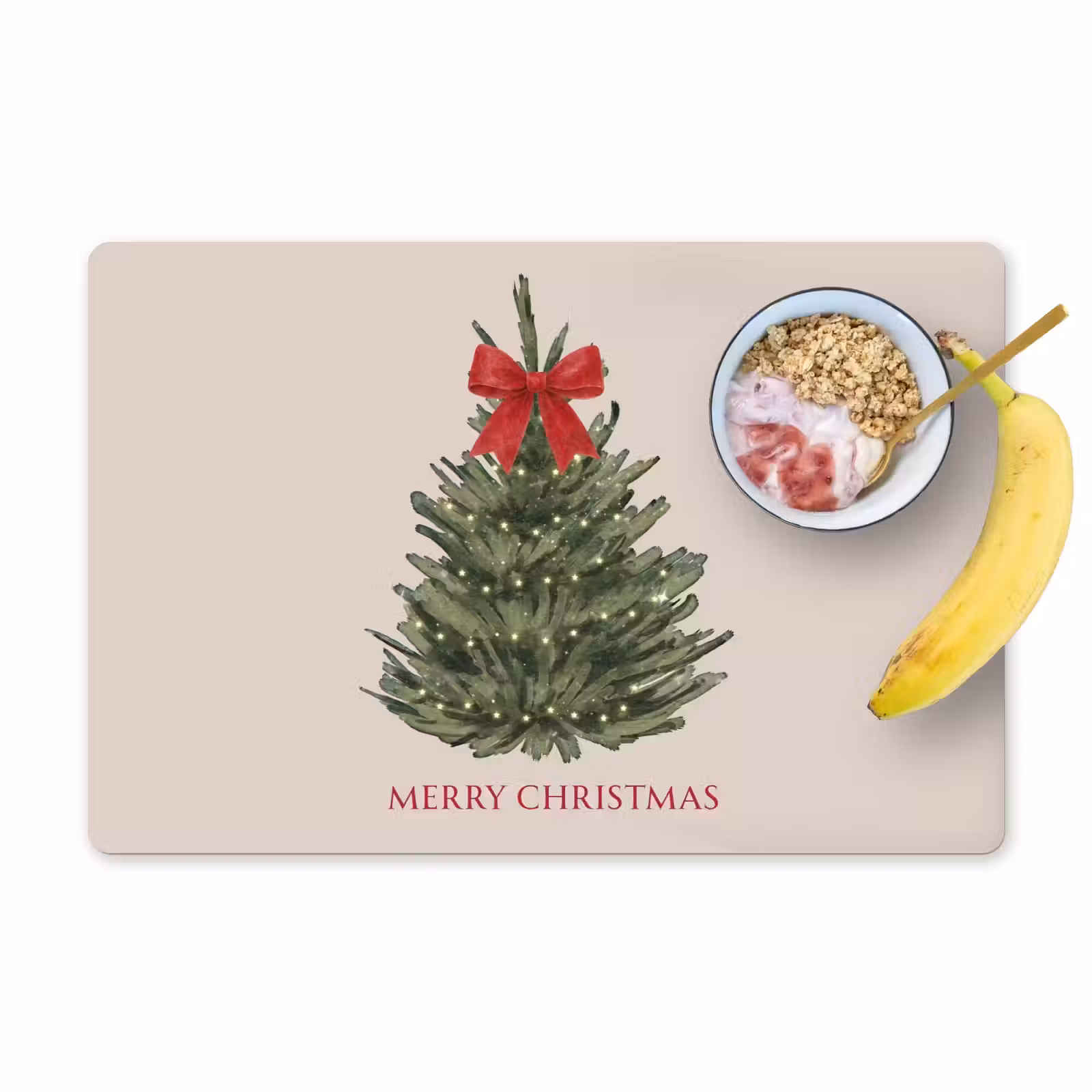 Placemat - 6 stuks - Tekst - Kerst - Kerstboom — 1