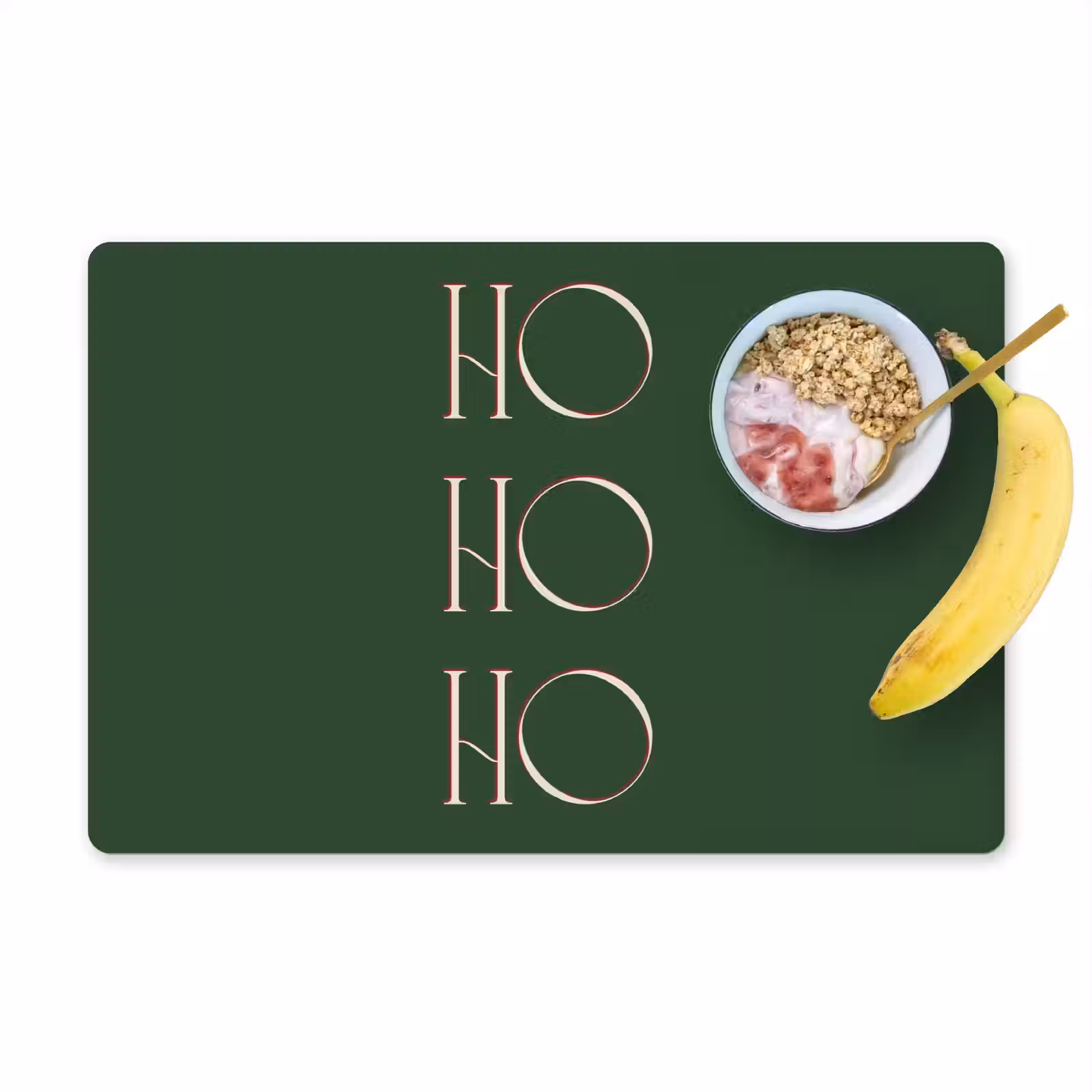 Placemat - 6 stuks - Tekst - Kerst - Modern - Groen — 1