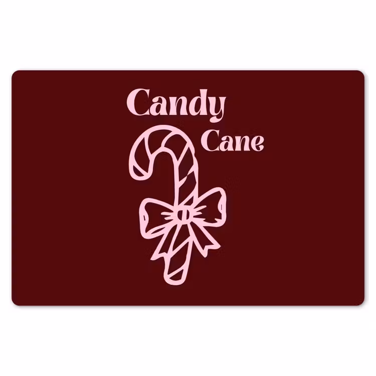 Placemat - 6 stuks - Kerst - Snoep - Tekst - Roze — 7