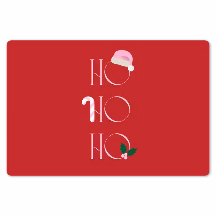 Placemat - 6 stuks - Kerst - Tekst - illustratie - Rood — 7