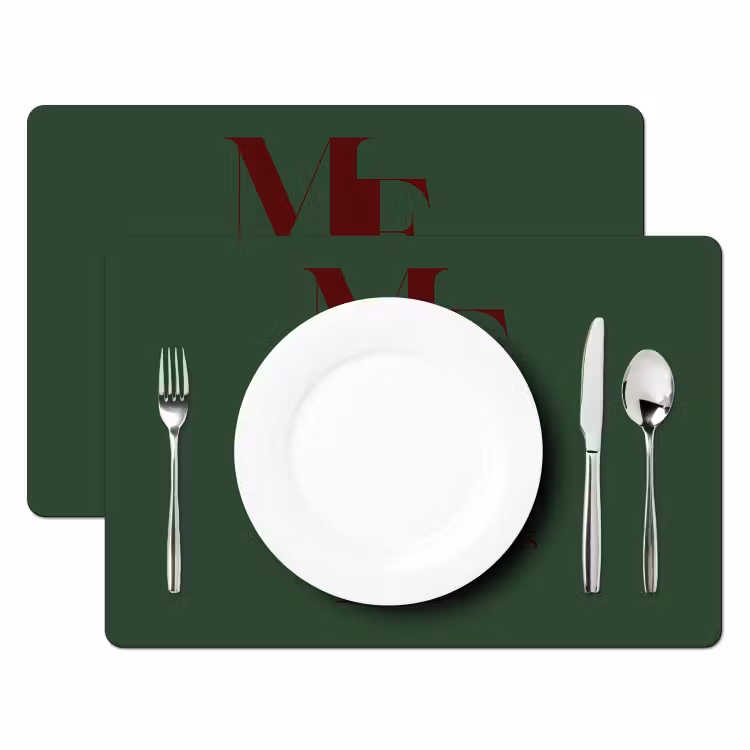 Placemat - 6 stuks - Merry - Tekst - Groen - Kerst — 2
