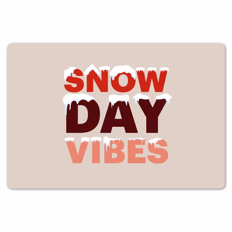 Placemat - 6 stuks - Sneeuw - Kerst - Tekst - Rood — 7