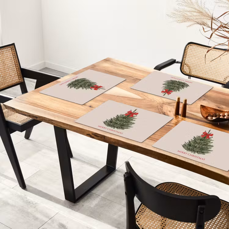 Placemat - 6 stuks - Tekst - Kerst - Kerstboom — 5