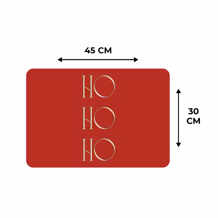 Placemat - 6 stuks - Tekst - Kerst - Modern - Rood — 3