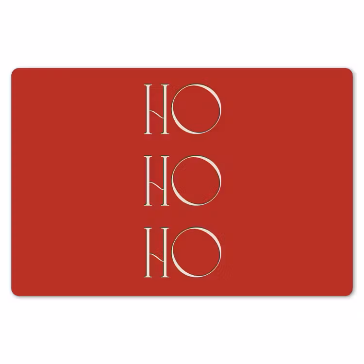 Placemat - 6 stuks - Tekst - Kerst - Modern - Rood — 7