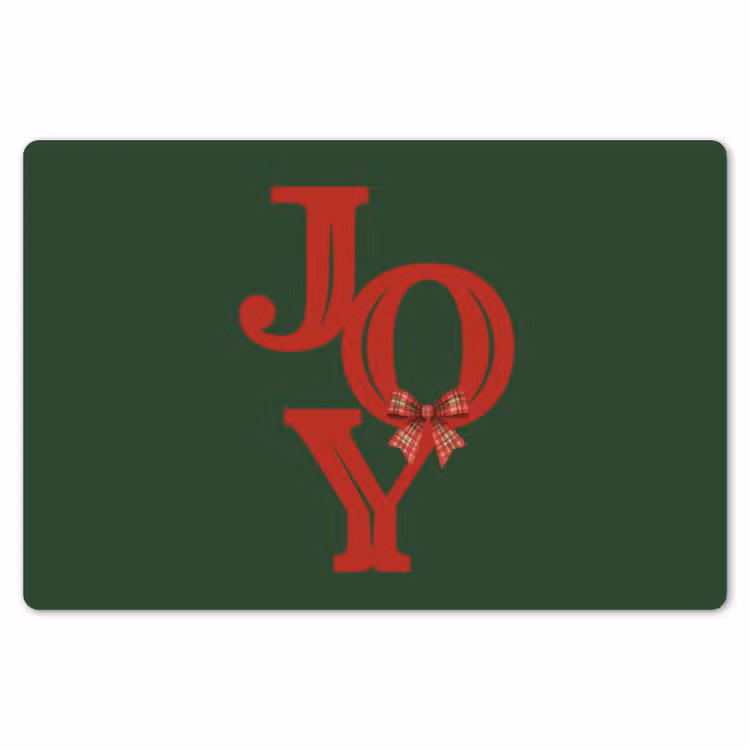Placemat - 6 stuks - Tekst - Kerst - Rood — 7