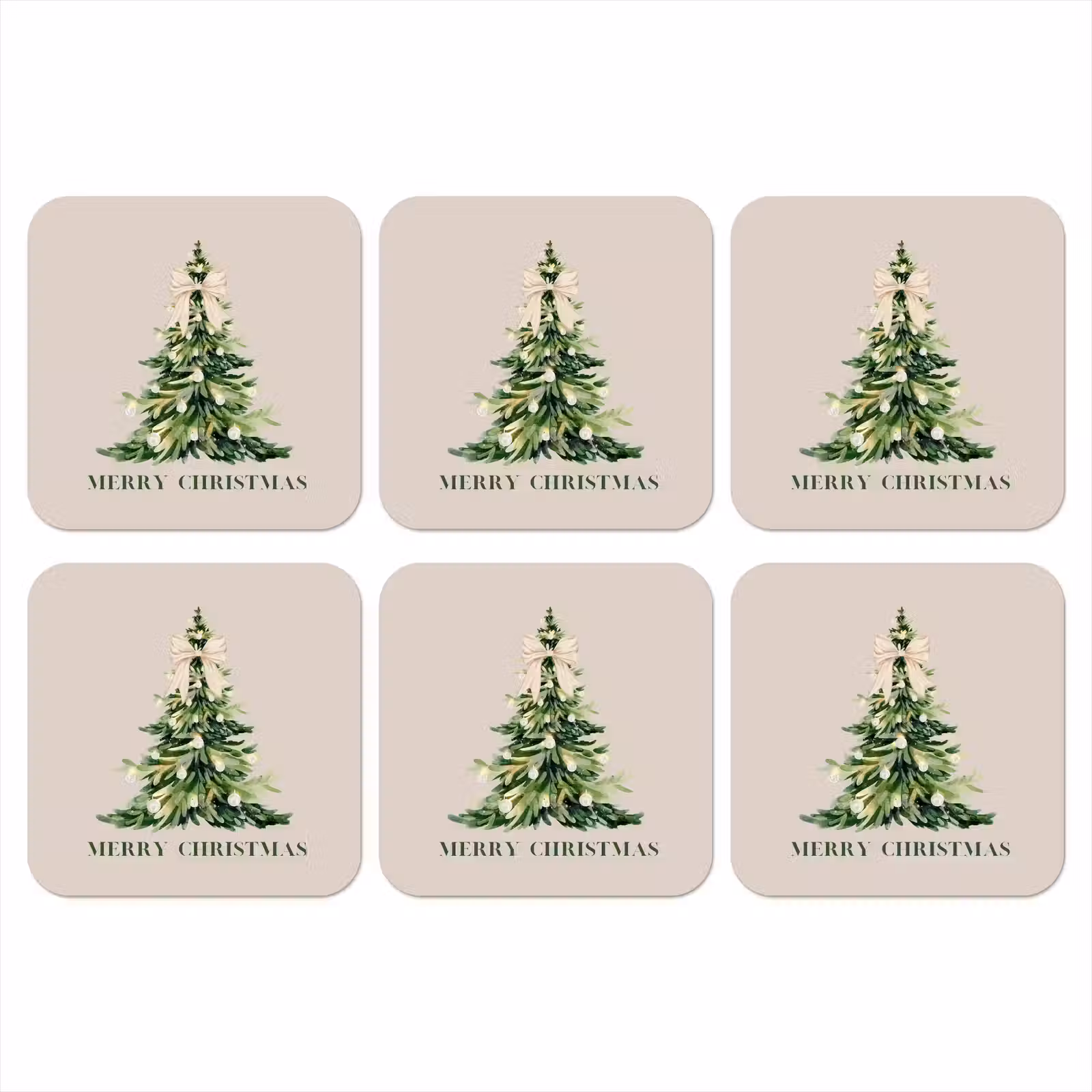 Onderzetter - Kerst - Kerstboom - Tekst — 1