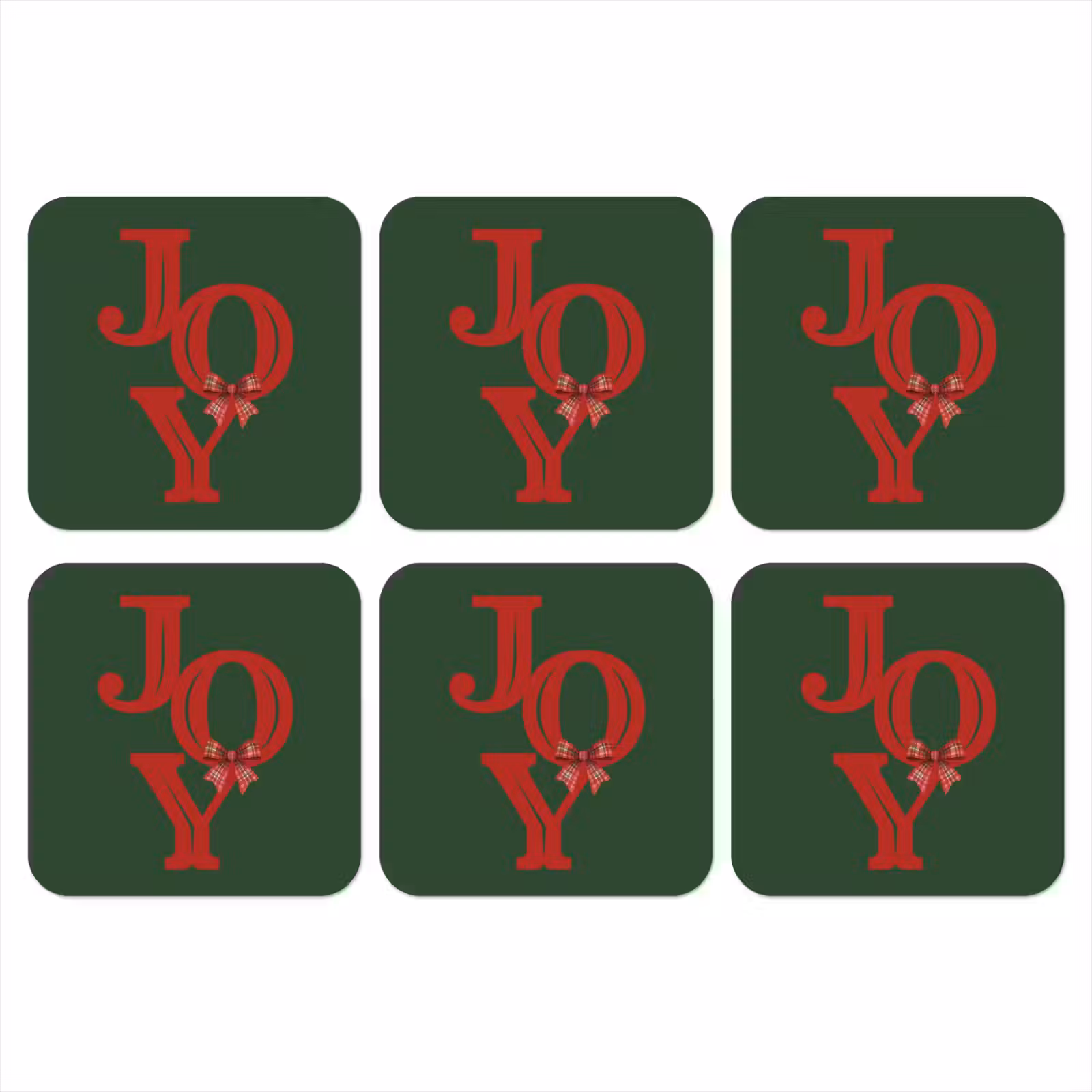 Onderzetter - Tekst - Kerst - Rood — 1