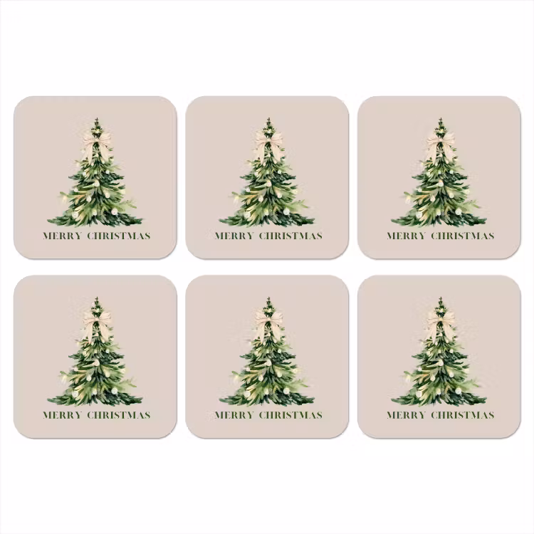 Onderzetter - Kerst - Kerstboom - Tekst — 1