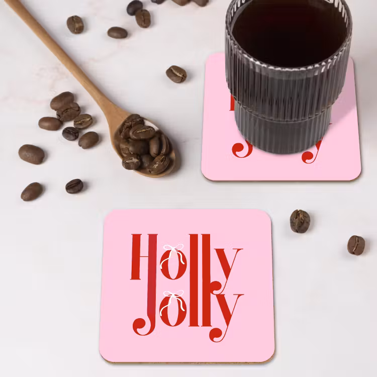 Onderzetter - Kerst - Tekst - Rood - Roze — 4