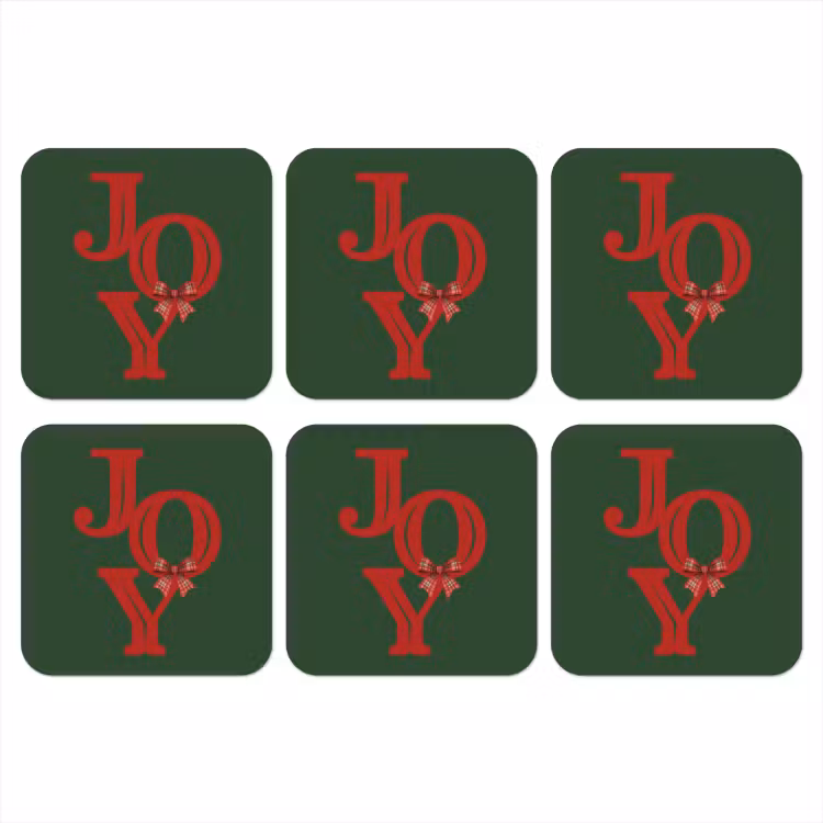 Onderzetter - Tekst - Kerst - Rood — 1