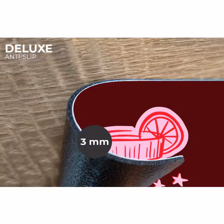 Placemat - 6 stuks - Cocktail - Kerst - Burgundy - Roze — 4