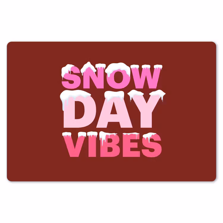 Placemat - 6 stuks - Kerst - Tekst - Sneeuw - Rood - Roze — 7