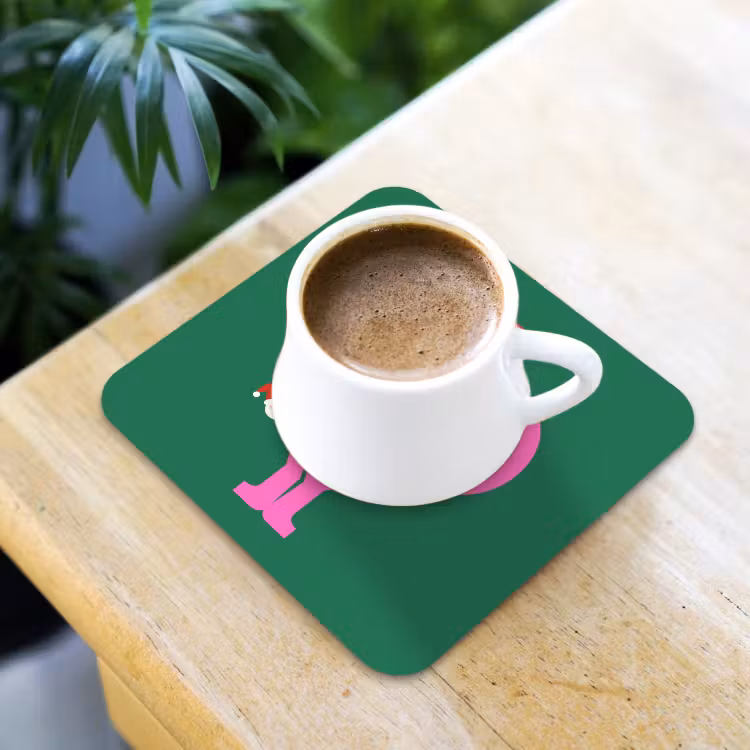 Onderzetter - Joy - Kerst - Animatie - Roze - Groen — 3