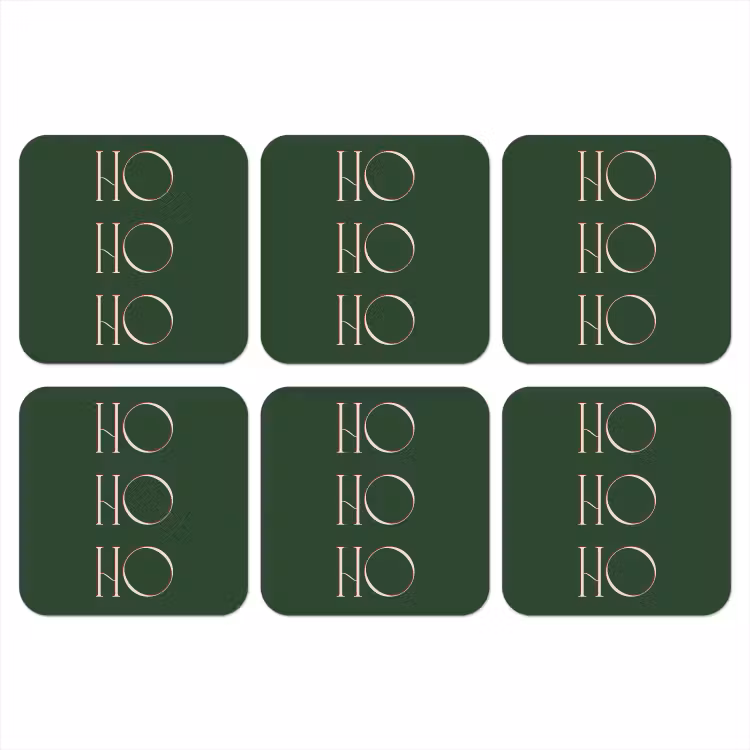 Onderzetter - Tekst - Kerst - Modern - Groen — 1